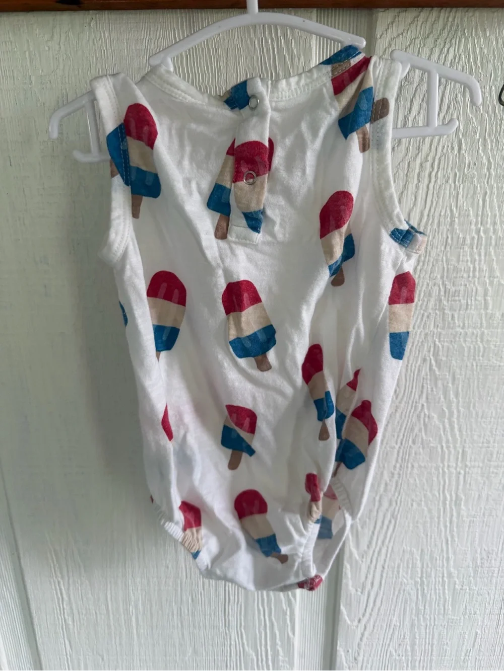 SIIX White Kids Popsicle Print Sleeveless Bodysuit